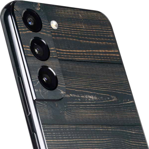 Black Painted Wood Galaxy S22 Skin
